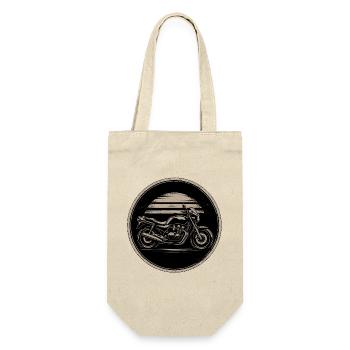 Vintage Motorcycle Emblem Sun Circle - Gift Bag for Bottles - nature - Front