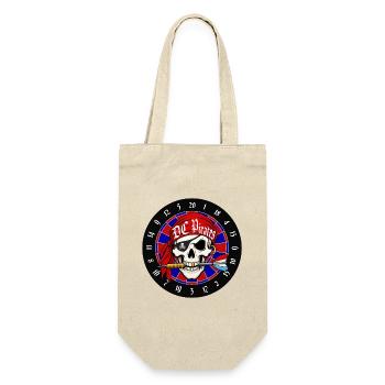 Red Pirate Skull auf Roulette - Geschenkbeutel für Flaschen - Natur - Vorne