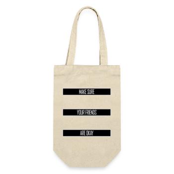Assurez-vous que vos amis vont bien Logo de citation des amis - Sac à bouteille - nature - Devant
