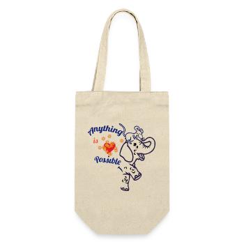 Alles ist möglich – Elefant und Maus - Geschenkbeutel für Flaschen - Natur - Vorne