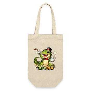 Tea-Rex  - Geschenkbeutel für Flaschen - Natur - Vorne