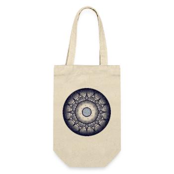 Sapphire Mandala - Geschenkbeutel für Flaschen - Natur - Vorne