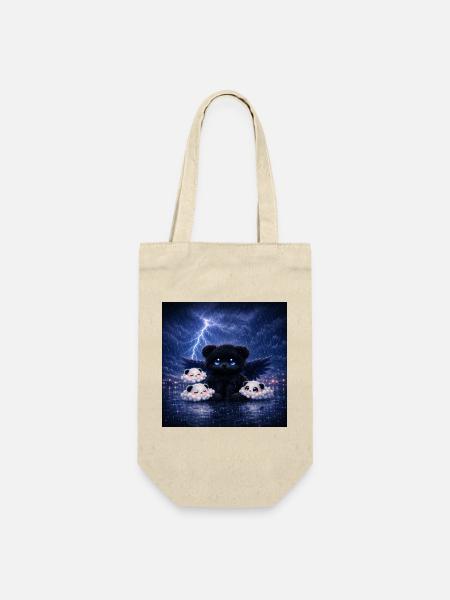 Dark Spirit Panda - Geschenkbeutel für Flaschen - Natur