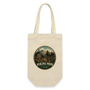 Wandermodus Vintage-Abenteuergrafik - Geschenkbeutel für Flaschen - Natur - Vorne