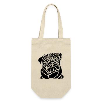 Black Dog - Geschenkbeutel für Flaschen - Natur - Vorne