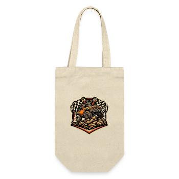 Offroad Jeep Rockcrawl Badge - Geschenkbeutel für Flaschen - Natur - Vorne