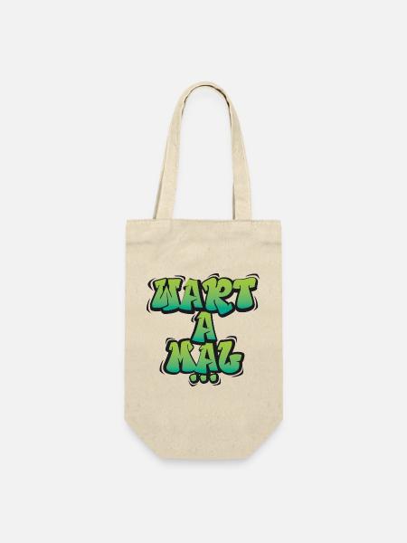 Wart A Mal – Lustiger Dialekt Spruch Design - Geschenkbeutel für Flaschen - Natur