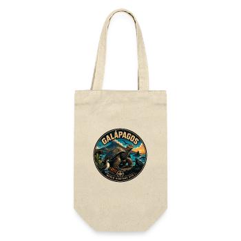 Galapagosinseln Vintage Wildtierabzeichen - Geschenkbeutel für Flaschen - Natur - Vorne