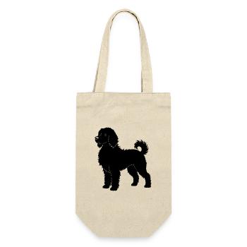 Labradoodle - Geschenkbeutel für Flaschen - Natur - Vorne