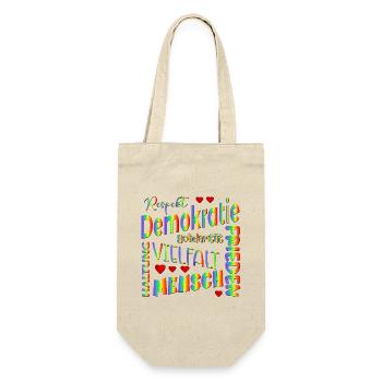 Regenbogen Wählen Demokratie - Geschenkbeutel für Flaschen - Natur - Vorne