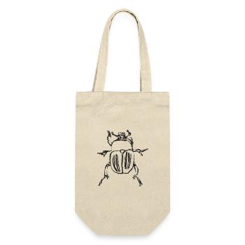 Scarabée noir – Illustration insecte - Gift Bag for Bottles - nature - Front