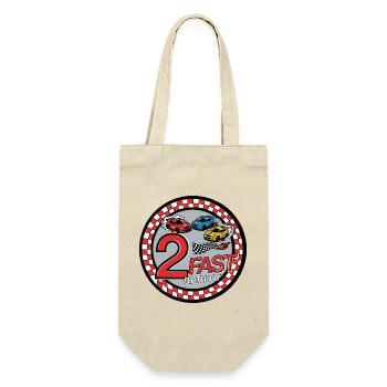 2 Fast Birthday Race Car Design - Gift Bag for Bottles - nature - Front