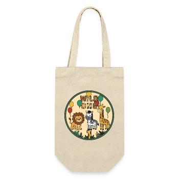 WILD ONE Animal Joy Circle Badge - Gift Bag for Bottles - nature - Front