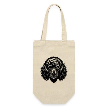 Poodle Dog Head - Gift Bag for Bottles - nature - Front