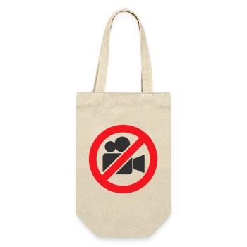 No Video Recording Prohibition Warning Sign Sticke - Gift Bag for Bottles - nature - Front