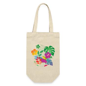 Conception des fleurs et feuilles tropicales - Sac à bouteille - nature - Devant