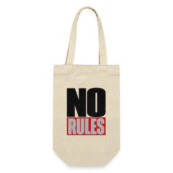 Pas de règles – Déclaration typographique brutaliste - Sac à bouteille - nature - Devant