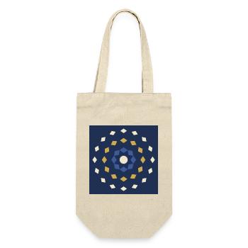 Blue and gold mandalas on a night background - Gift Bag for Bottles - nature - Front