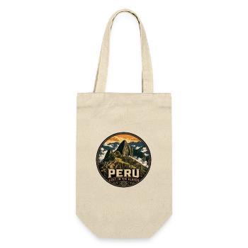 Peru Lost in the Clouds Vintage Badge - Gift Bag for Bottles - nature - Front