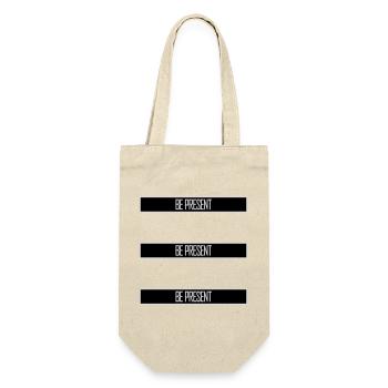 Soyez présent en ce moment, ici et maintenant Texte de citation - Sac à bouteille - nature - Devant