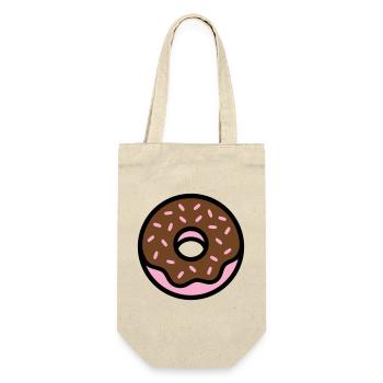 Donut Chocolate Sprinkles Icon - Gift Bag for Bottles - nature - Front