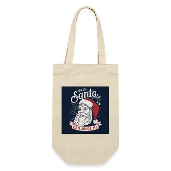 only Santa can judge me - Gift Bag for Bottles - nature - Front