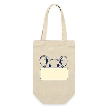 Souris pour étiquette de nom - Sac à bouteille - nature - Devant
