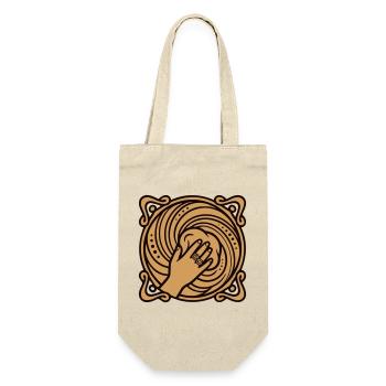 Hand Kneading Dough Graphic - Gift Bag for Bottles - nature - Front