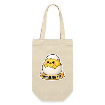 Cute Angry Chick In Egg Shell Cartoon - Gift Bag for Bottles - nature - Front