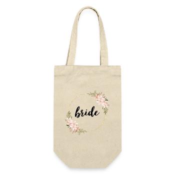 Anneau de fleurs en or avec des fleurs - Sac à bouteille - nature - Devant