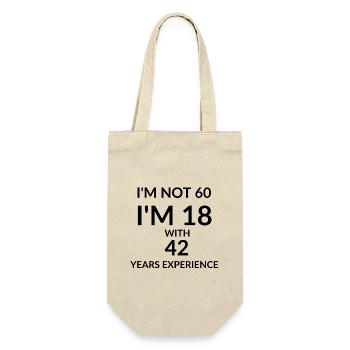 60 Birthday - Gift Bag for Bottles - nature - Front