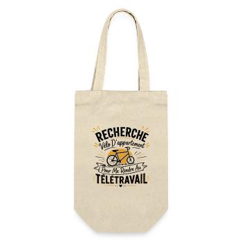 Télétravail, travail humour, humour de bureau - Sac à bouteille - nature - Devant