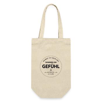 Heimat ist ein Gefühl Camping Badge - Geschenkbeutel für Flaschen - Natur - Vorne