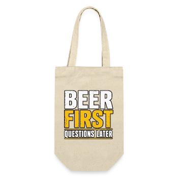 Beer Beer Lover Beer Fan Gift Barley - Gift Bag for Bottles - nature - Front