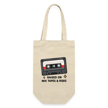 Cassette rétro Cassette Musi vintage années 80 et 90 - Sac à bouteille - nature - Devant