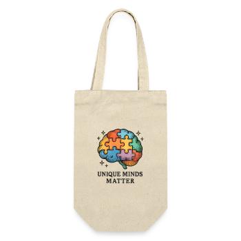 Colorful Puzzle Brain: Unique Minds - Gift Bag for Bottles - nature - Front