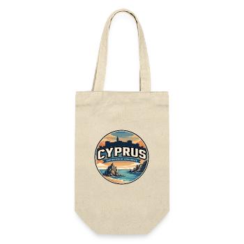 Retro Cyprus Aphrodite's Rock Badge - Gift Bag for Bottles - nature - Front