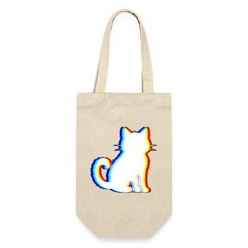 EDM Cat - Electronic Dance Music - Gift Bag for Bottles - nature - Front