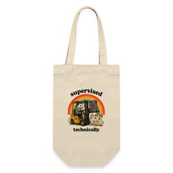 Bären-Forklift Regenbogen Ducks - Geschenkbeutel für Flaschen - Natur - Vorne