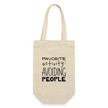 Favorite Activity Avoiding People, Black - Gift Bag for Bottles - nature - Front