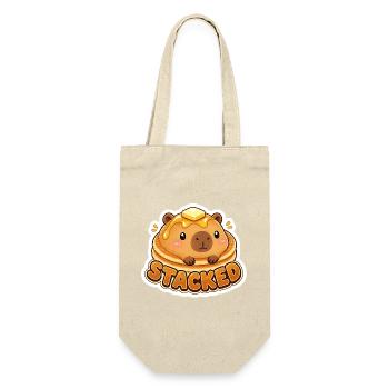 Cute Kawaii Capybara Stacked Pancakes - Gift Bag for Bottles - nature - Front