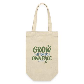 Grow at Your Own Pace - Geschenkbeutel für Flaschen - Natur - Vorne