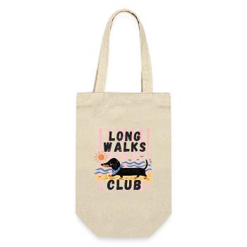 Dachshund Walking – Long Walks Club - Gift Bag for Bottles - nature - Front