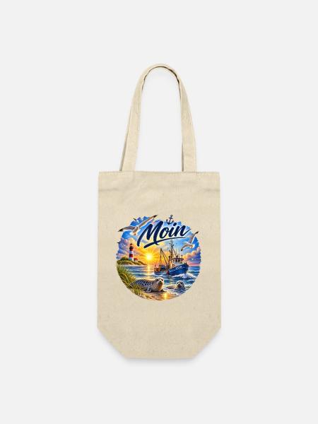 Nordsee , Moin Küstenzauber Seestimmung - Geschenkbeutel für Flaschen - Natur