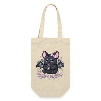 Caffeine Creepy Cat with Wings - Gift Bag for Bottles - nature - Front