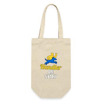 Handler am Start – Agility Team Vereins-Shirt - Geschenkbeutel für Flaschen - Natur - Vorne