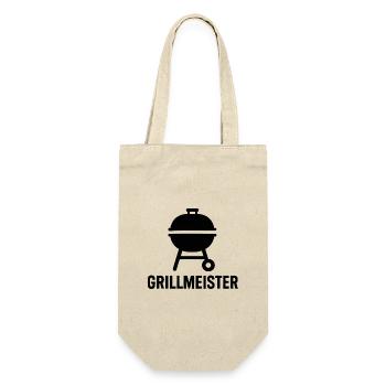 Grillmaster - master of grilling - Geschenkbeutel für Flaschen - Natur - Vorne