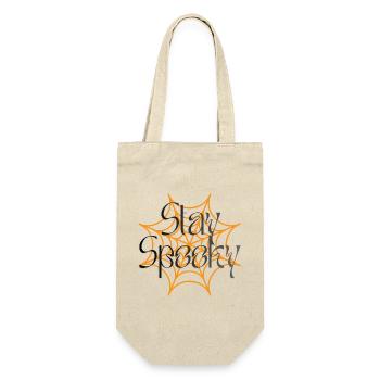 Stay Spooky Spider Web Grafik - Geschenkbeutel für Flaschen - Natur - Vorne