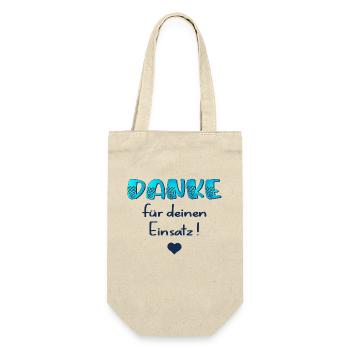 Danke für Einsatz - Geschenkbeutel für Flaschen - Natur - Vorne