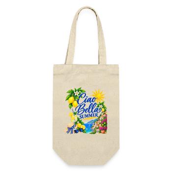 Ciao Bella Sommerzauber - Geschenkbeutel für Flaschen - Natur - Vorne